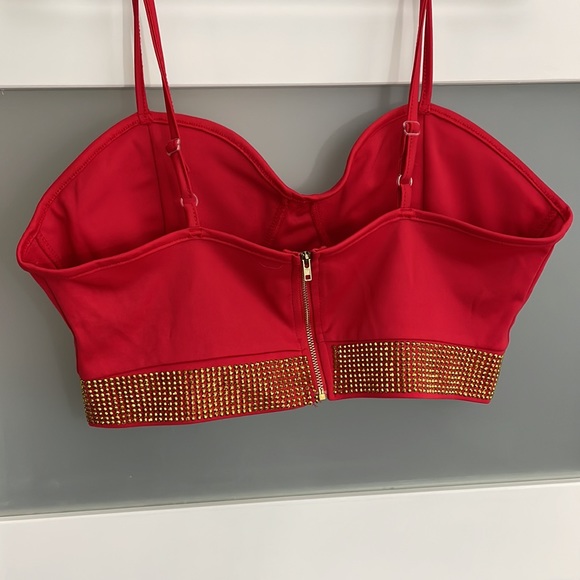 Bandage Set 2 Pieces Strap Sleeveless Bustiers And Long  Trousers - Picture 5 of 14